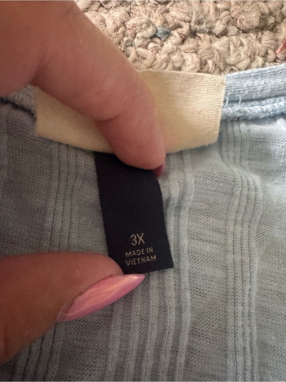 Universal Thread Light Blue Ribbed Button-Front Tank Top - Picture 3 of 4